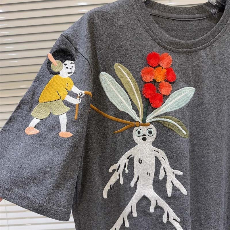 Топы женские хлопковые летние футболки больших размеров с круглым вырезом свободные напечатанные повседневные пуловеры футболки топы