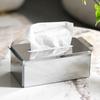 Modern Metal Square Tissue Box Decoration Living Room Nordic Light Luxury Creative Tissue Box Model Room Hotel Decoration