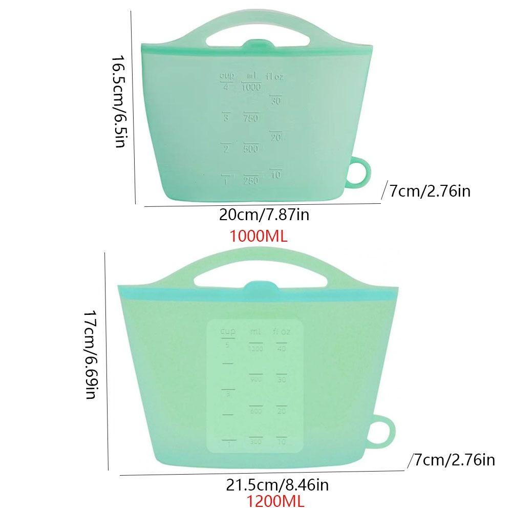 1000/1200ml Food Storage Bag Self-Sealing Cooler Bags Food Packaging Bag Refrigerator
