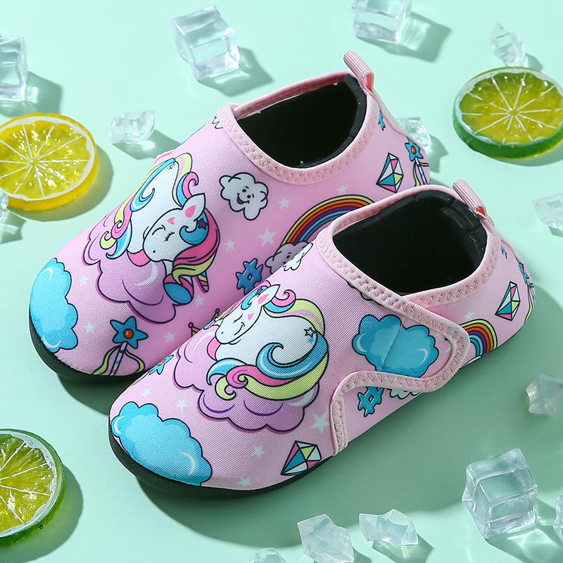 Детская пляжная обувь для дайвинга, снорклинга, плавания, для ходьбы по реке, с нескользящей подошвой, приморская обувь-носки для кожи, носки, обувь для аквапарка