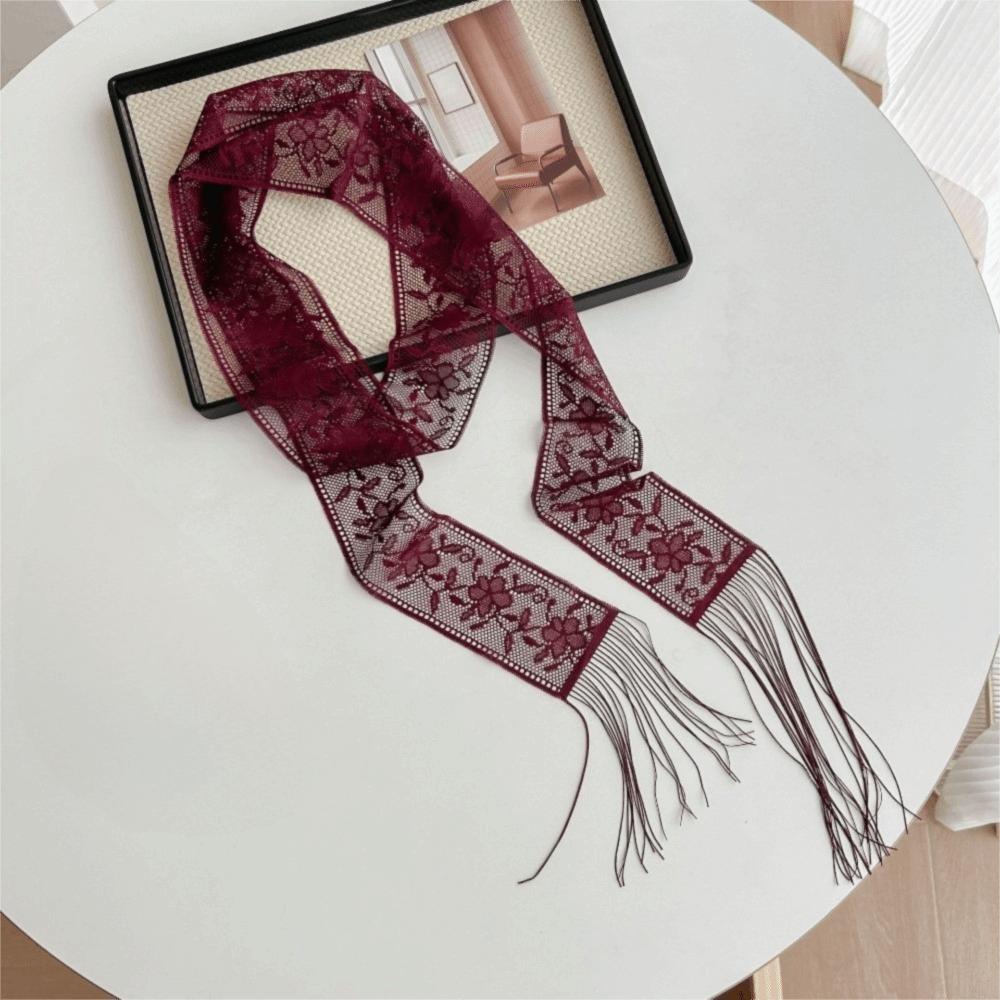 Floral Multifunctional Headscarf Elegant Bag Strap New Lace Printed Scarf  Formal Events