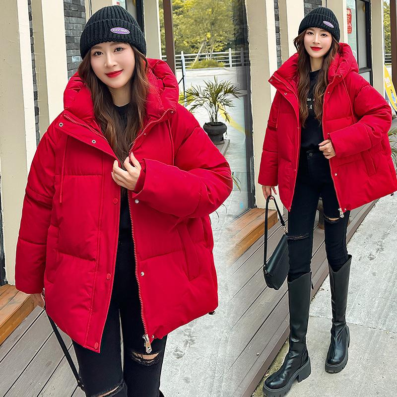 Women Jacket Winter Hooded Women's Cotton Coats Thickened Female Bread Clothes Comfortable and Youthful Outerwears