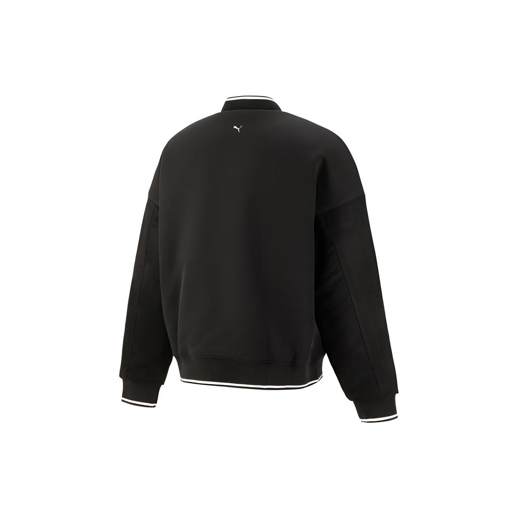 Puma Бейсбольная куртка с вышитым принтом из серии MMQ, мужская куртка, черная 539587-01