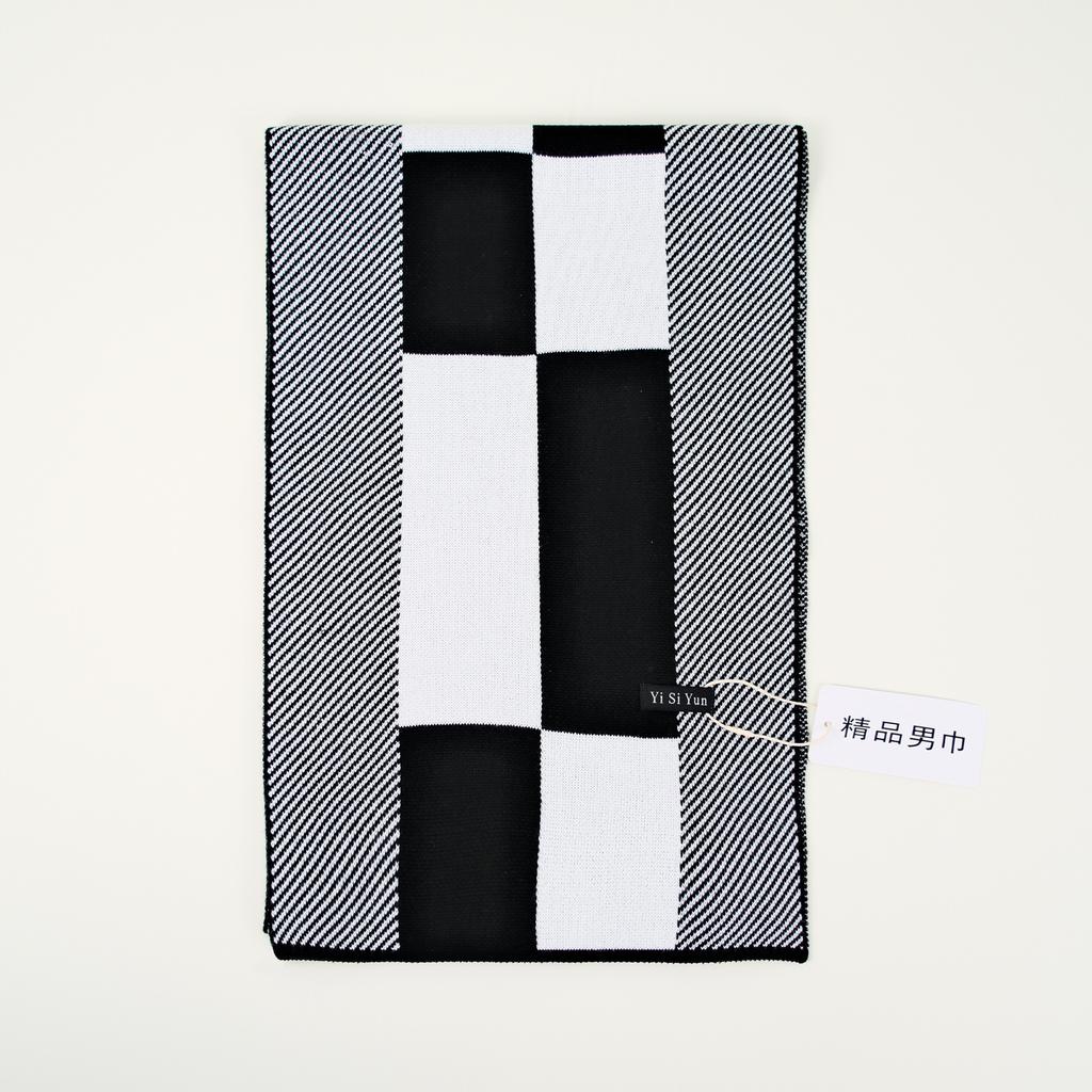 Men's Classic Winter Scarf Cashmere Feel Winter Scarves Long Formal Soft Scarf for Men Casual Scarves Luxuriously Plaid Scarf