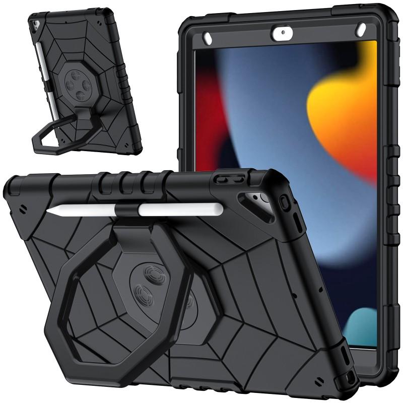 IPad 7/8/9 10.2 Inch Case 2-in-1 Shockproof PC Silicone 360 Rotating Stand Handbag