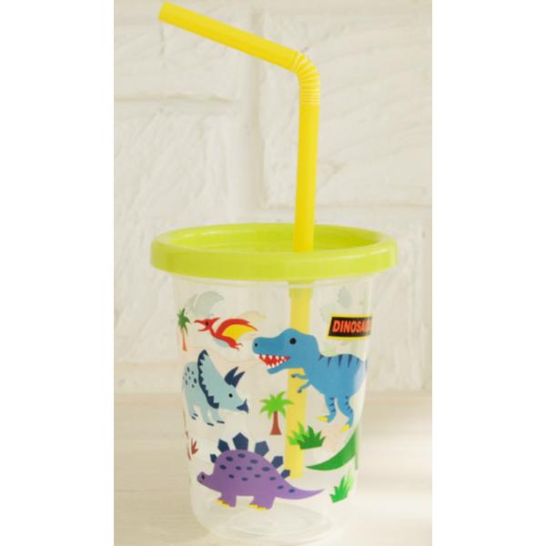 Набор соломенных чашек Skater, 3 шт., прозрачный динозавр, 1 комплект