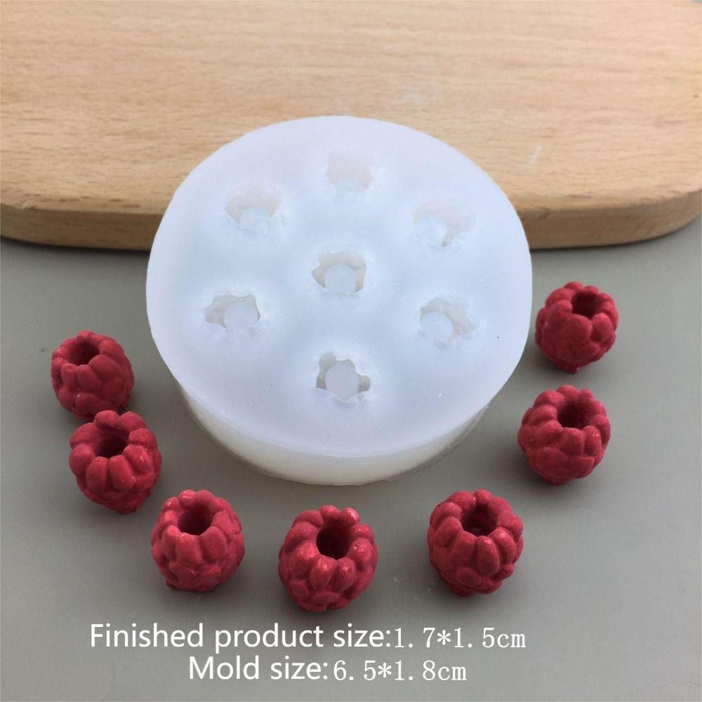 3D Candle Silicone Mold Blueberry Raspberry Shaped Cake Decorating Tool Chocolate Mold  Homemade