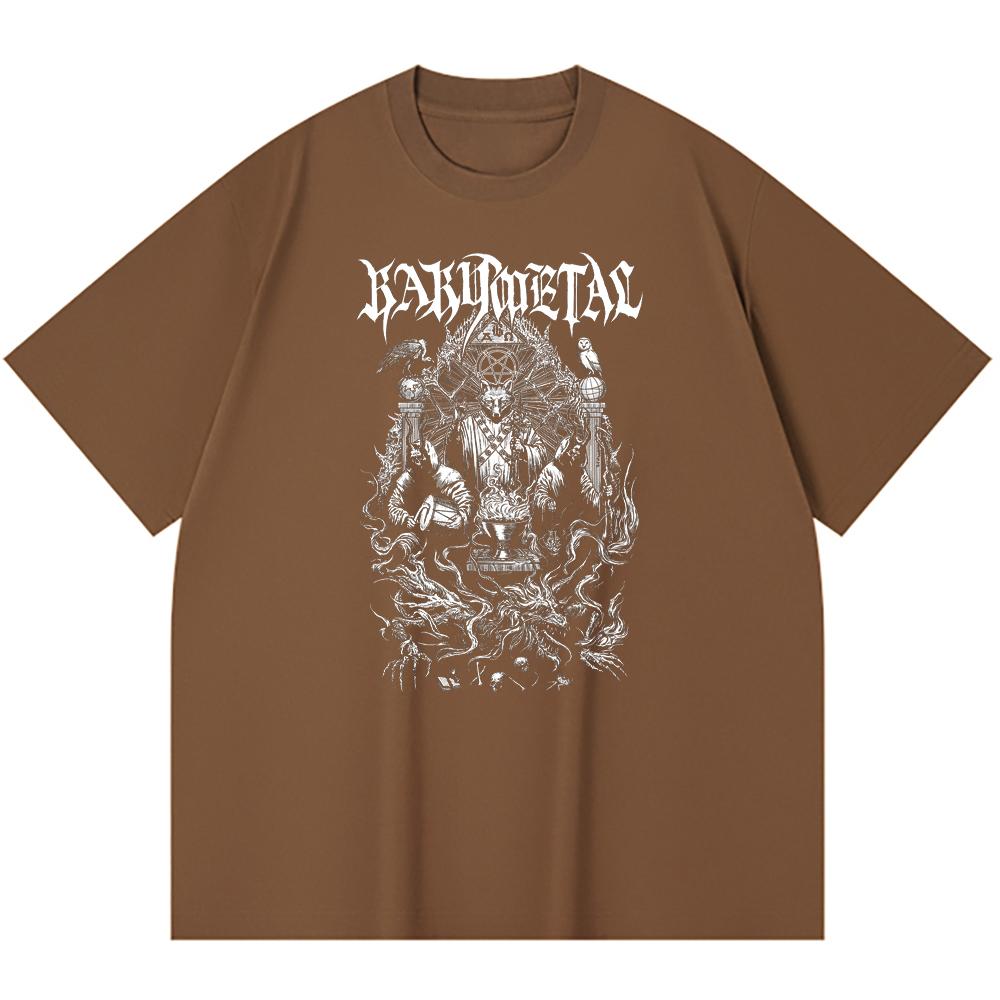 Хлопковая футболка плотностью 230 г/м² 100% Хлопок Heavy Metal Футболка с принтом рок-группы Популярная музыка Унисекс Тяжелая хлопковая футболка