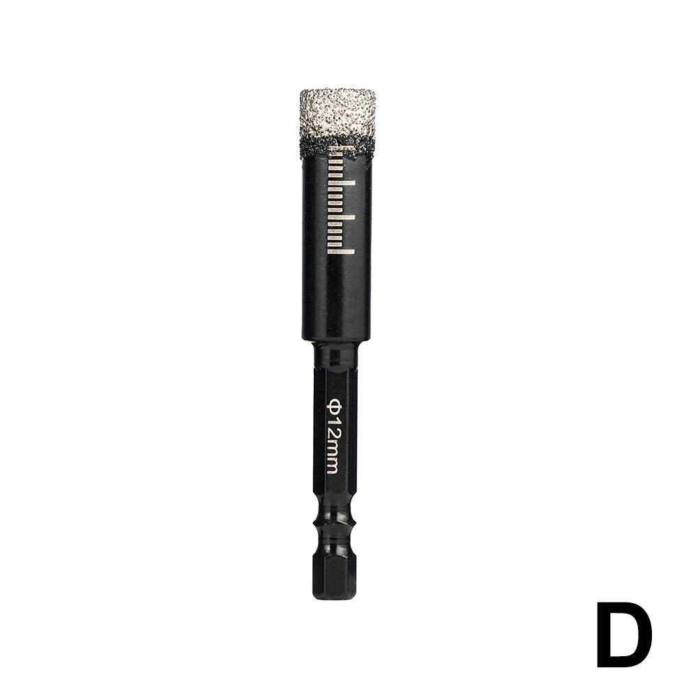 Diamond Dry Drill Bits Hex Handle Brazed Hole Saw Cutter For Marble Ceramic Tile Drilling Granite Drilling Bit 6/8/10/12mm
