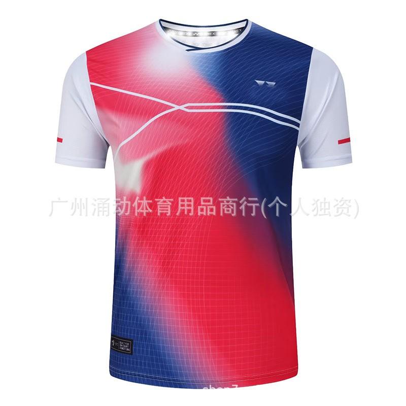 Unisex Badminton Shirt Quick Dry Breathable Sport T-Shirt Men Women Training Club Teamwear