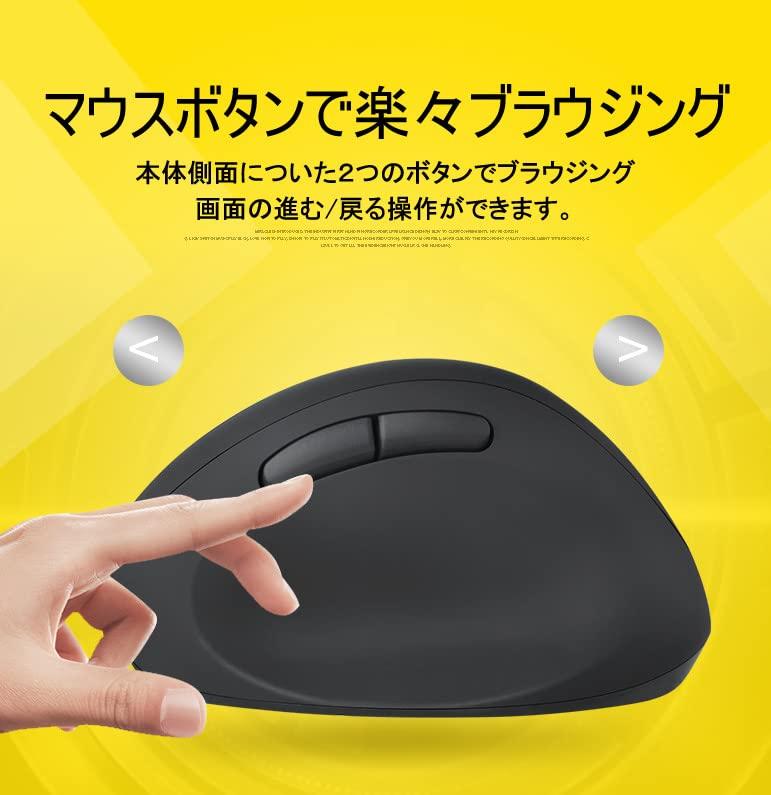 Perixx Compact Wireless Ergonomic Quiet Black PERIMICE-719 Mouse, Design,