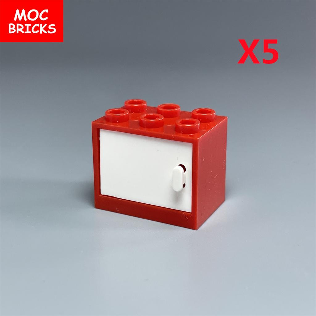 Коробка-шкафчик для кубиков MOC Контейнер 2x3x2 Шкафы Собираемые Частицы 4532 4533 Городской Дом Строительные Кирпичики Детали