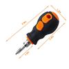 Short Handle Phillips Screwdriver Bits Tools 2 in 1 Ratchet Slotted Screwdriver  Telescopic