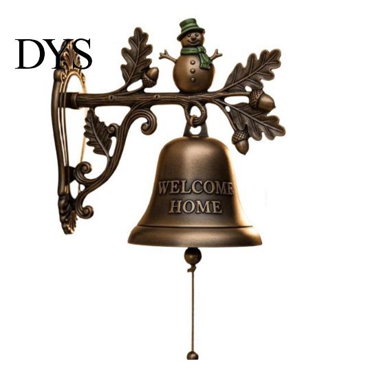 Holiday Theme Home Decor Vintage Christmas Doorbell, Welcome Wall Hanging, Deer/Snowman/Santa Claus/Penguin/Witch Decor, Decorative Metal Door