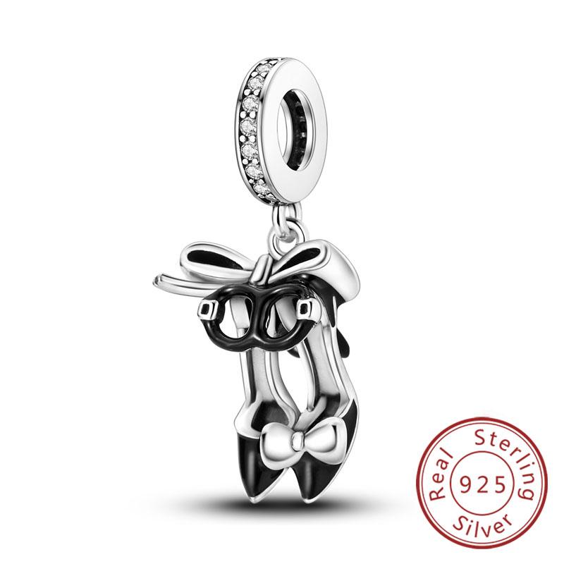 Подходят оригинальные медные шармы-бусины, бант, флакон духов, розовые шармы для женщин, изящные украшения DIY, подарки на день рождения