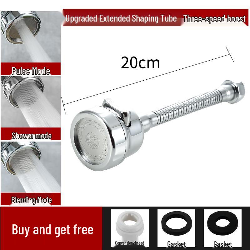 Universal Rotating Kitchen Faucet Aerator: Anti-Splash, Water-Saving, Sprayer Extender