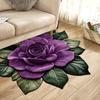 3D Flower Rug Realistic Floral Anti-Slip Floor Mat Absorbent Quick-Dry Bathroom Rug for Kitchen Bedroom Entryway Vanity Area
