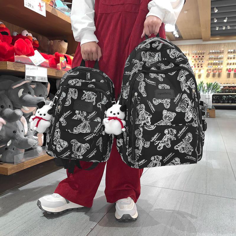 Рюкзак с принтом медведя для девочек — подойдет для студентов колледжей, старших классов, учащихся младших классов и учащихся младших классов