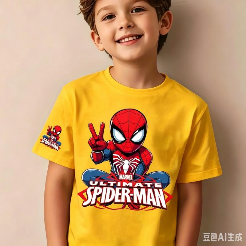 Kids Luminous Cartoon Dinosaur Space T-shirt 2-7 Years 100% Cotton Baby Boys Tees Summer New Short Sleeve Tops Dropshipping