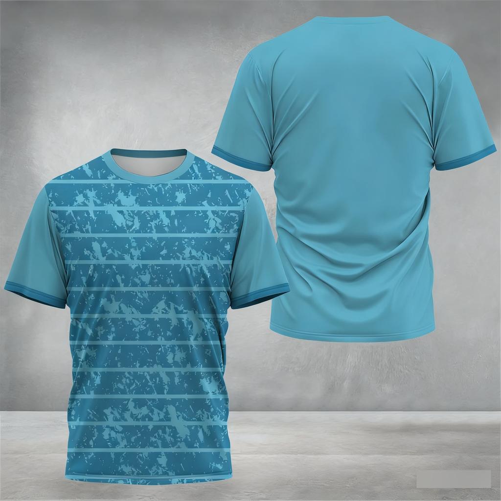 Summer, Outdoor Sports, Men's T-shirt, 3D Printing Design, Mountaineering, Trail Running,Casual Fashion,Quick Dry and Breathable