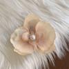 Cloth Butterfly Flower Hair Clip Pearl Girl Hair Clip Elegant Orchid Flower Hairpin  Ladies/Girls