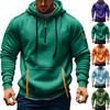Men's Sweatshirt Hoodie Zipper Arm Pocket Cardigan Men's Sports Large Size Casual Hoodie