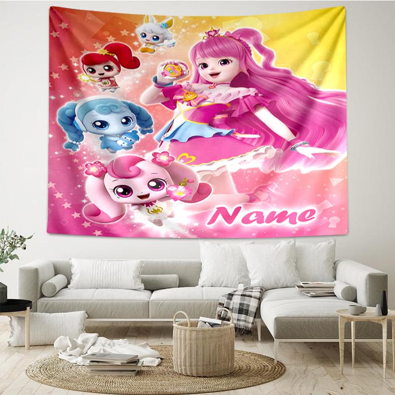 Custom Name Twinkle Catch Teenieping Print Tapestry, Backdrop, Easy Setup, Ideal for Bedroom, Office & Living Room, with Aesthetic Wall Hanging Decor.