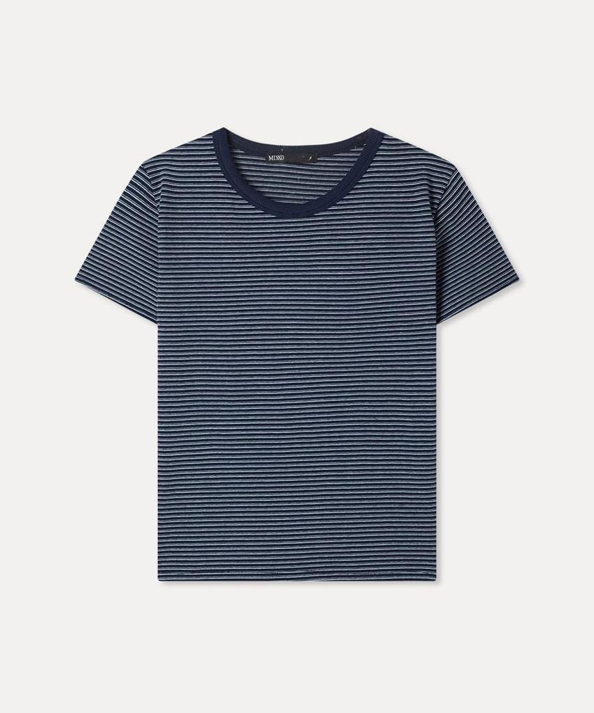 Полосатая футболка MIXXO с коротким рукавом_Miwhwg709S