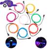 New Colorful 1M Neon Light Dance Party Decor Light Neon LED Lamp Flexible EL Wire Rope Tube Waterproof LED Strip Car Accessories