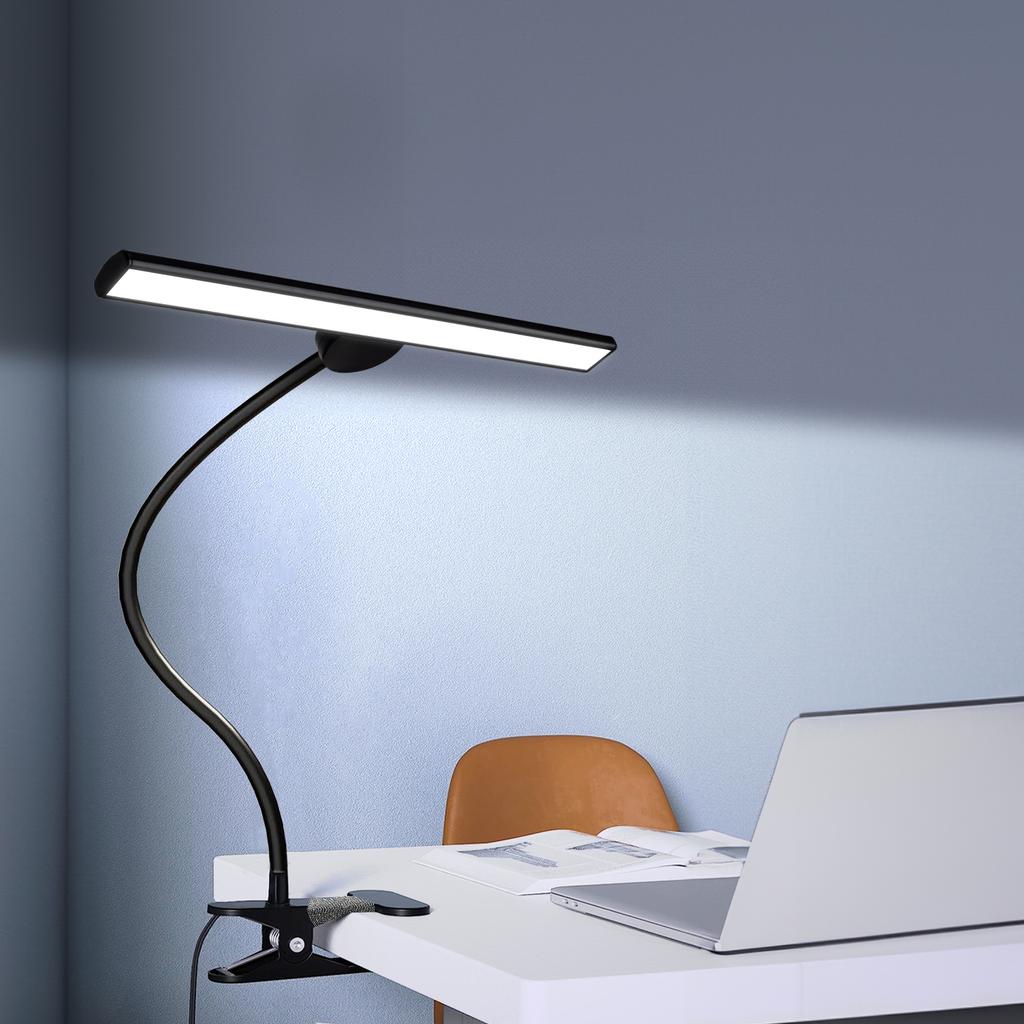 Desk Lamp LED Dimmable 10W 40CM Desk Lamp Clampable Eye Protection Clamp Light 3 Colour Temperature10 Brightness