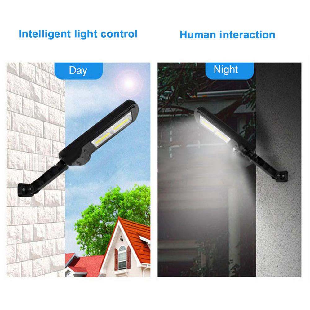 Солнечный уличный настенный светильник IP65 водонепроницаемый 6000K от заката до рассвета светодиодное наружное освещение с
