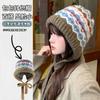Зимняя универсальная ретро двухцелевая сумка-шапка женская плюшевая теплая шерстяная шапка защита ушей уличная ветрозащитная вязаная шапка
