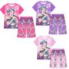 Детские Девочки Аниме Мультфильм ПОП Певица Руми Зои Мира С Принтом Повседневная Футболка с Коротким Рукавом Шорты Штаны Пижамы Комплекты для Сна