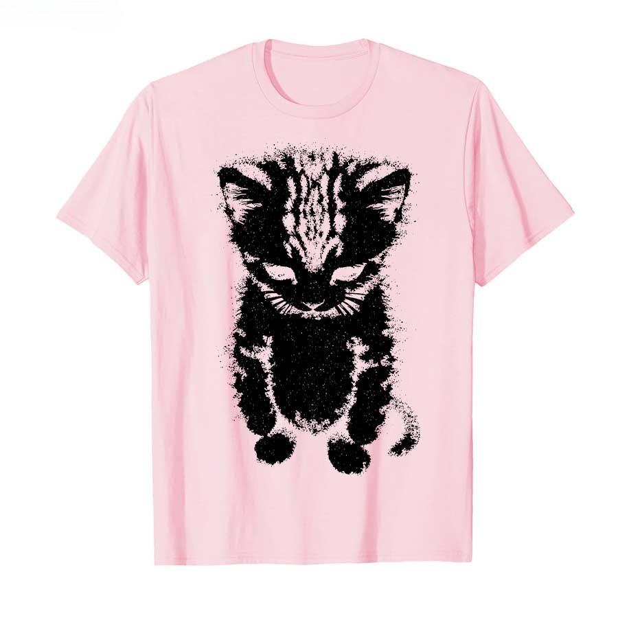 Poor Little Cat Funny Emoji Print Tshirt Poor Little Cat Laughing To Tears Cartoon Pattern Unisexs and Womens Trendy Tshirt