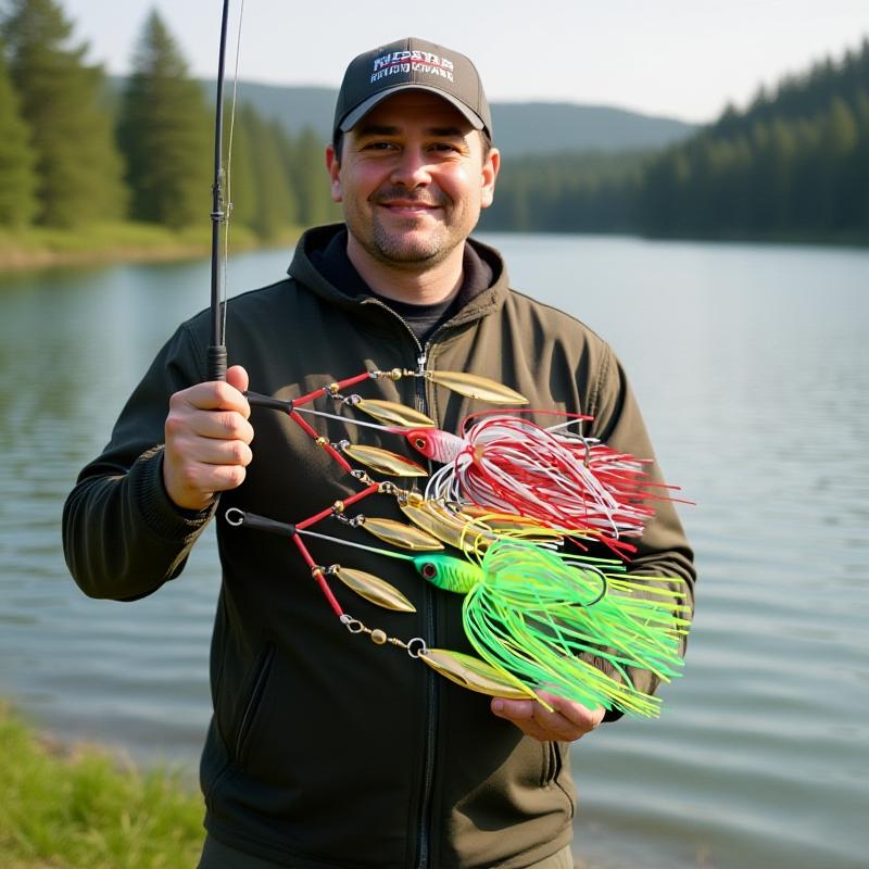 23g Noisy Buzz Rotating Blade Bubble Vibration Tandem Spin Willow Bass Trout Perch Pike Lunker Spinner Baits Hard Fishing Lure