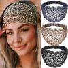 3pc Boho Hollow Lace Headband Wide Head Wrap Faux Pearl Decor Headband Hair Accessories For Women