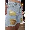 High Waist Torn With Liner Jeans Jeans Shorts