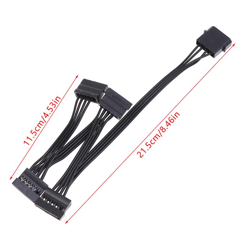 4-контактный 1 штекер на 3/4/5/6 гнездовой разветвитель Sata Power Extension Кабель жесткого диска