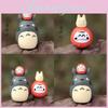 Cute Totoro Cartoon Overhead Dharma Micro Model Ornament For Prop Landscape