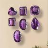 Оптовый лот натуральных ограненных драгоценных камней аметиста размером в карат, лот лечебных драгоценных камней, лот камней для изготовления ювелирных изделий.