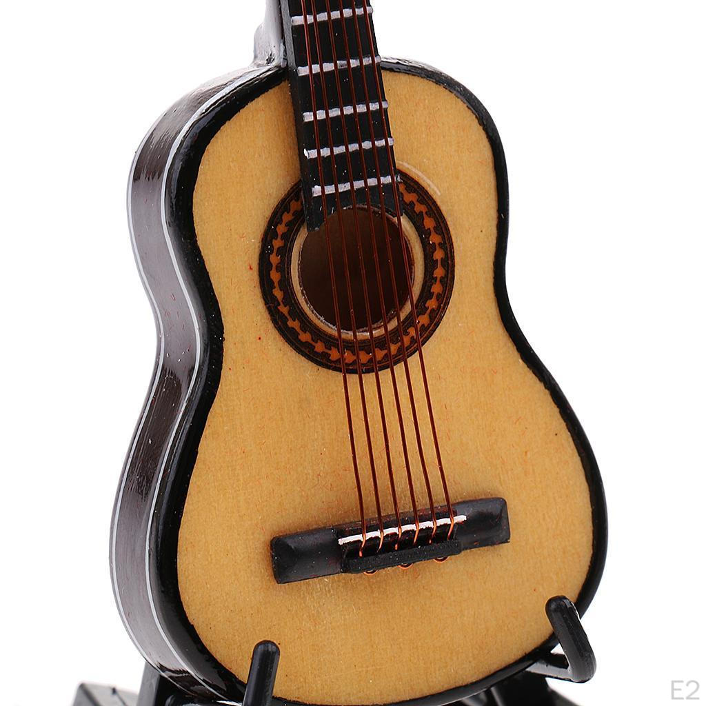 1/10 Miniature Guitar Model, Mini Model Ornaments Music Instrument Decor Collection