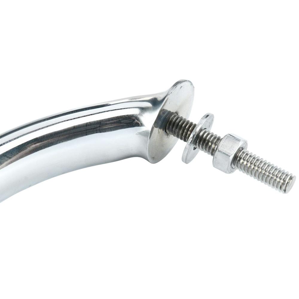 Boat Handrail Grab Handle Polished Stainless Steel Round Tube - 8" Long Marine Grab Handle
