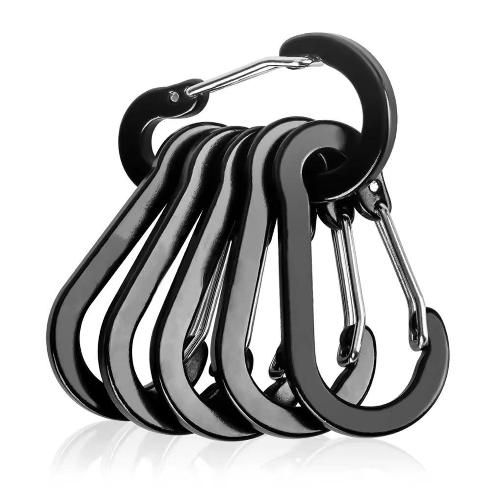 Aluminum Carabiner Clip Keychain Carabiners Lock Buckle Snap Outdoor Multi Tool Backpack Camping Hiking Fishing Hook