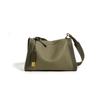 Crossbody genuine leather pillow bag, underarm bag, women's shoulder bag, high-end top-layer cowhide bag, bucket bag