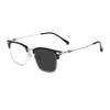 Vintage Square Titanium Alloy Glasses Half-Frame Brand Design Anti Blue Light Reading Glasses For Men Women Reader +1.75 2.5 3.0