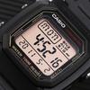 Casio Серия STANDARD Модный ЖК-дисплей Кварцевый механизм Ремешок из смолы Японские и корейские часы Мужские часы Черный циферблат W-800HG-9A