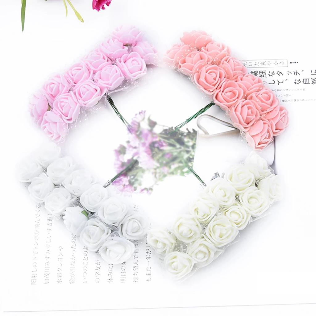 144 шт. Искусственный цветок из пенопластовой пряжи Роза Защита от ультрафиолета для улицы Рождественская садовая арка Венок Свадебный фестиваль Дом своими руками Коробка конфет