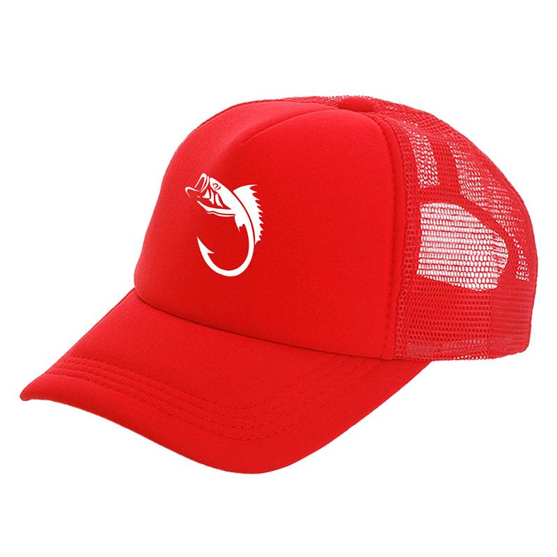 FisherUnisex Fish Hook Unisex Trucker Caps Unisex Cool Outdoor Style Fishing Hats Fashion Baseball Cap Summer Unisex Women Mesh Caps MZ