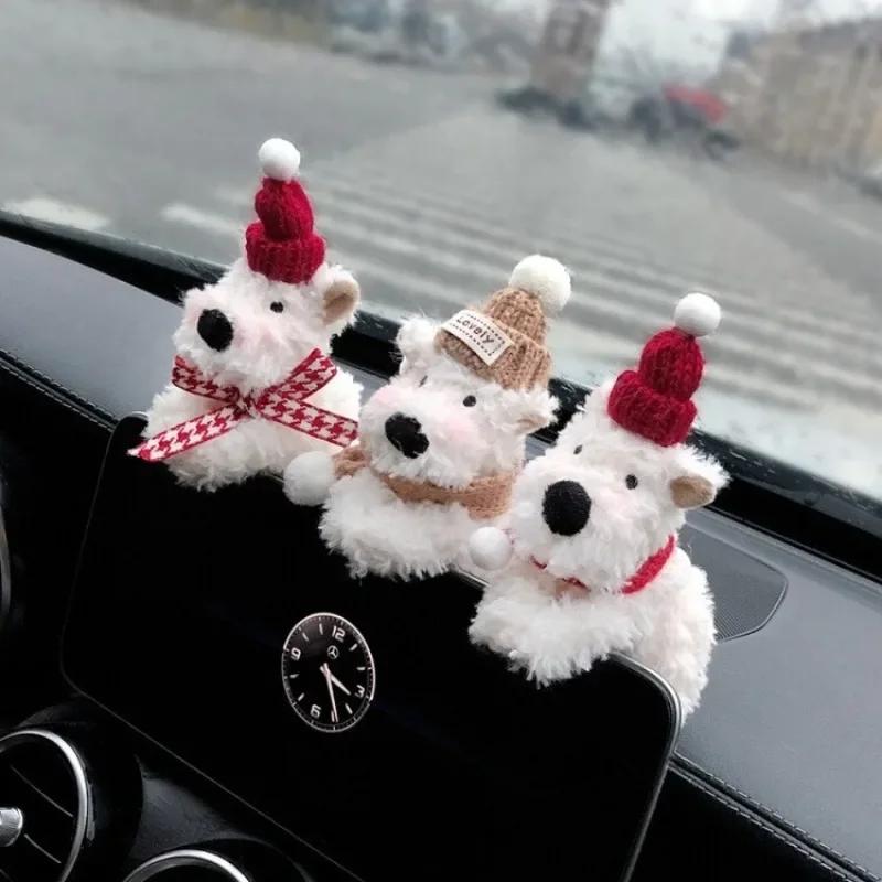 Автомобильная подвеска Kawaii Dog Doll Decorations Car Дворники автомобиля Переключатель поворотника Украшение Щенок Плюшевая кукла Подвеска-клатч Декор для салона автомобиля