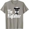 Funny Pug Owner The Pugfather Father Gift Dog Lovers Owner T-Shirt Fathers Day Gift Mens T Shirts Men Clothing Casual Cotton
